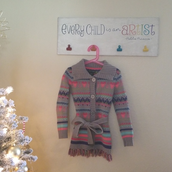 Girl's fringed cardigan - Picture 2 of 2